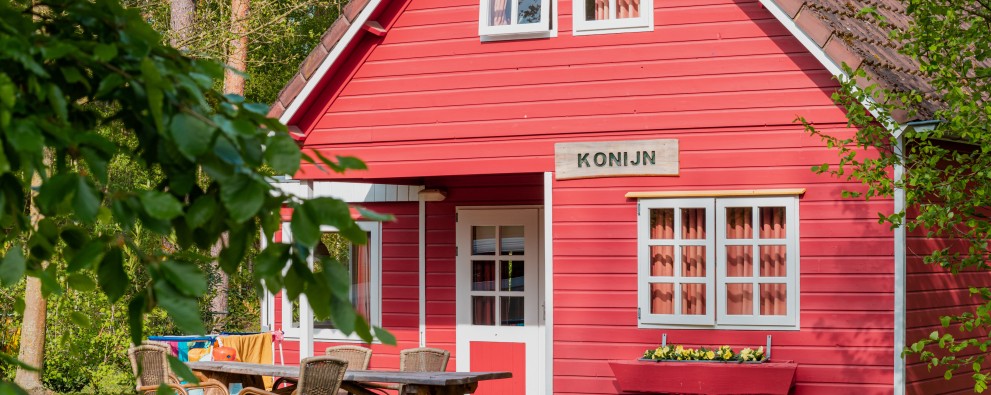 Bosgalow rood huis