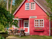 Bosgalow rood huis